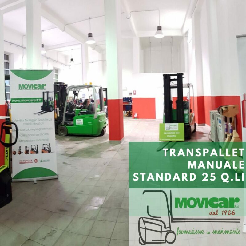 Transpallet manuale standard 25 q.li